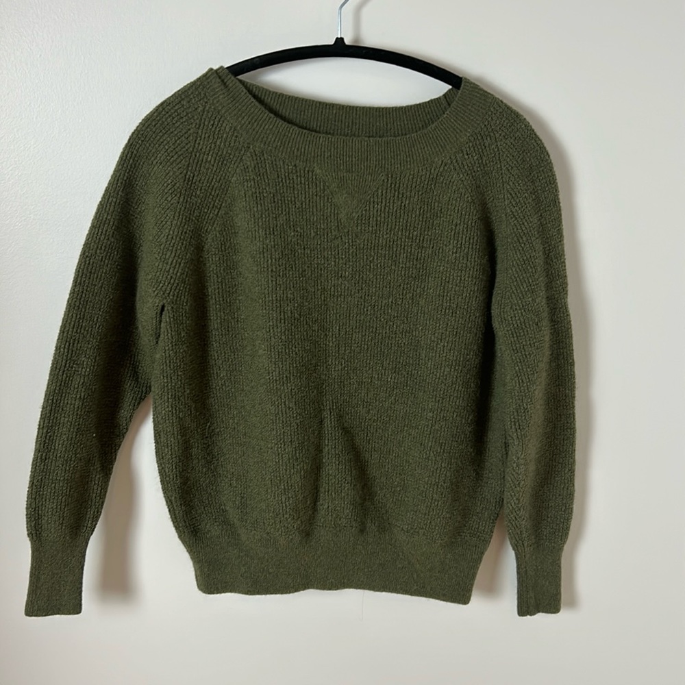 J.Crew  Woolblend  Olive Green sweater XS